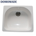 Stylish luxury chemical resistant single bowl white sink kitchen